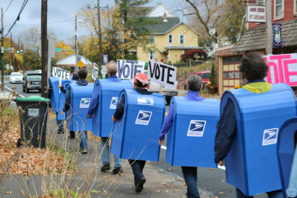 Delivering Democracy (Honesdale, Pennsylvania). Photo: Tannis Kowalchuk.