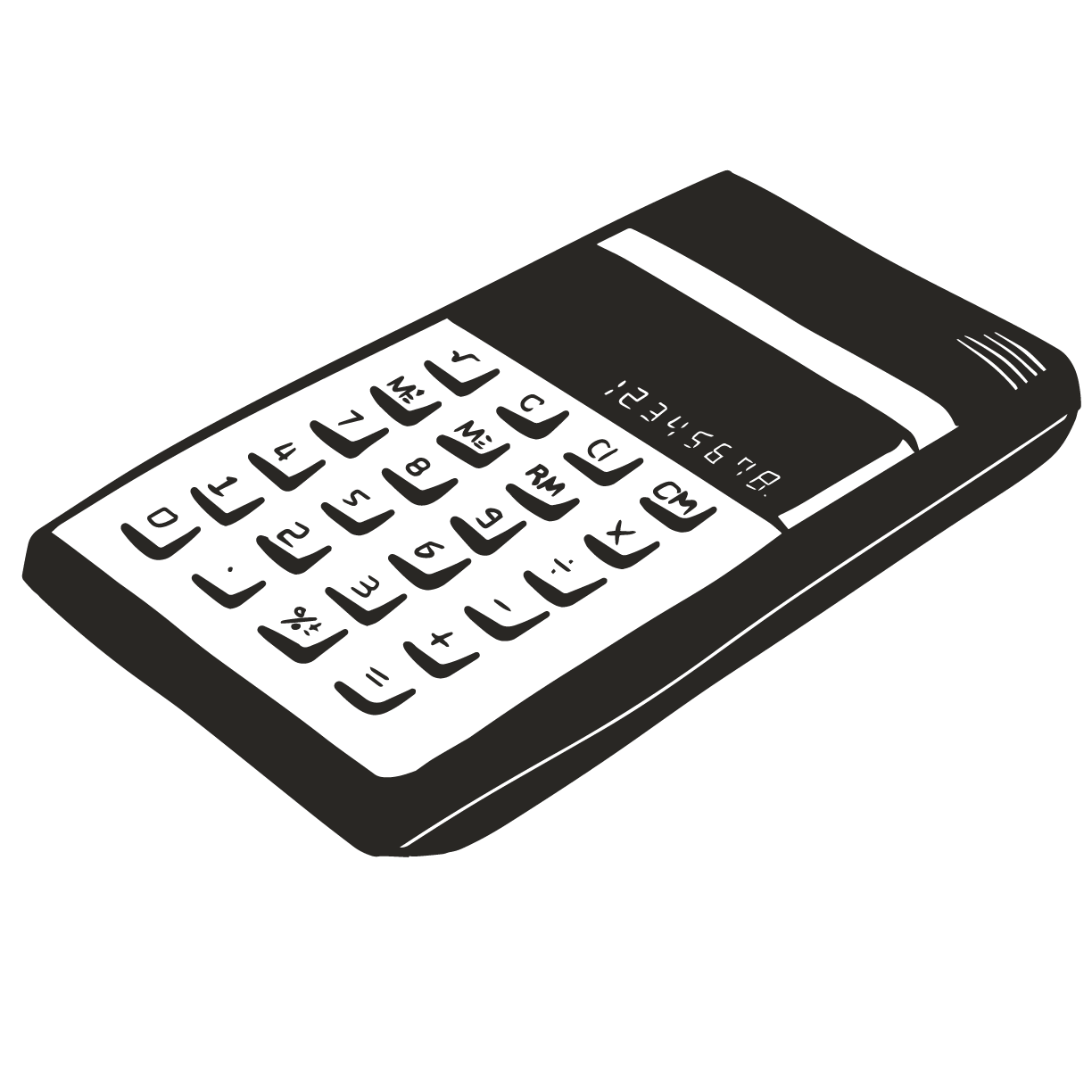 C4AA Icon Drawing Calculator Black