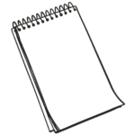 Notepad Icon Drawing Black