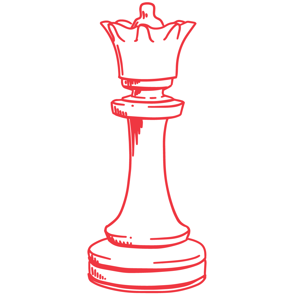 Queen Icon Drawing Red
