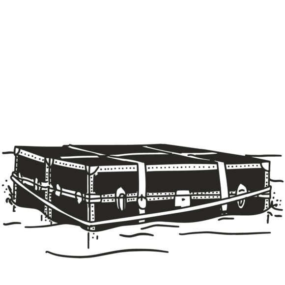Steamer Trunk Icon Drawing Black