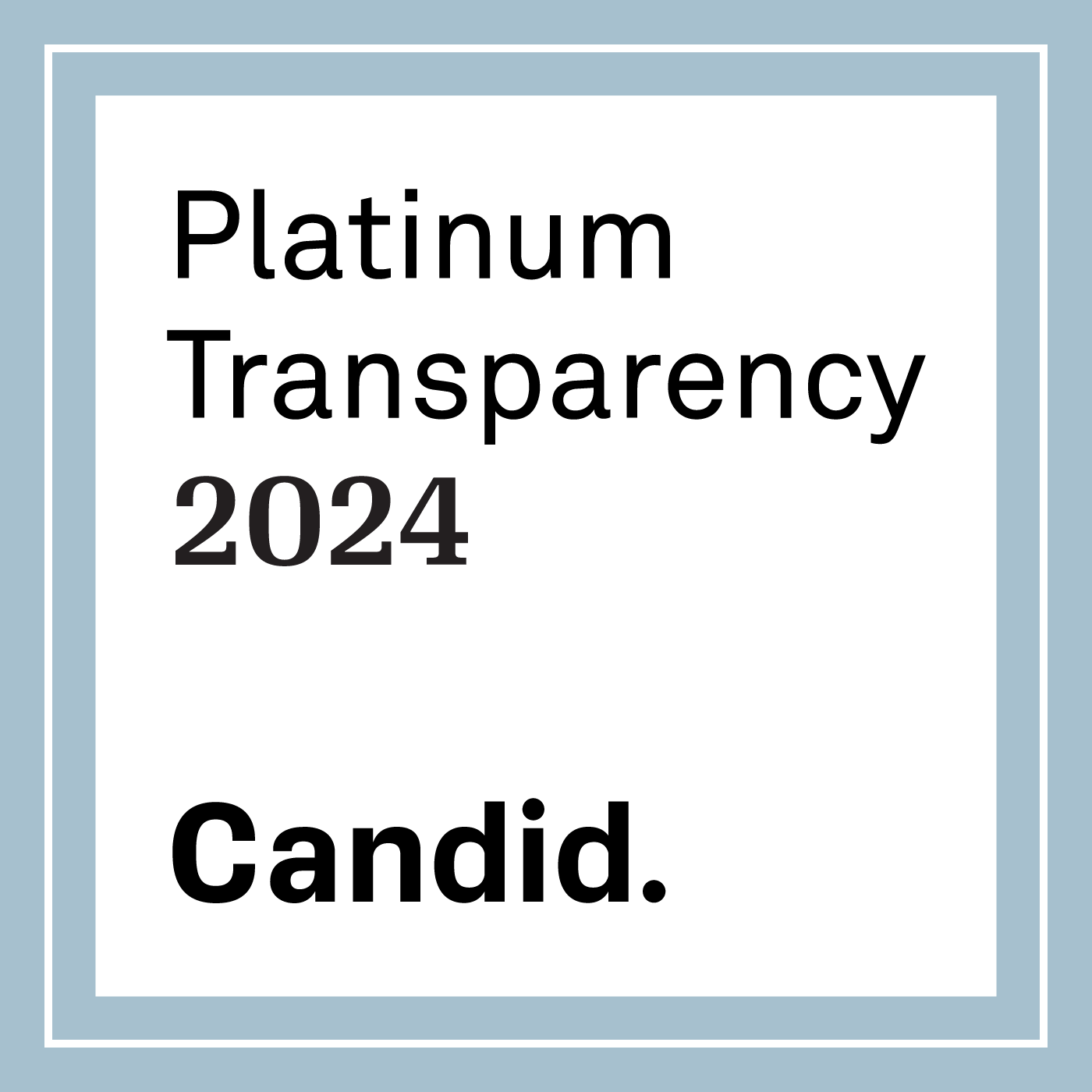 Candid Platinum Transparency Rating 2024