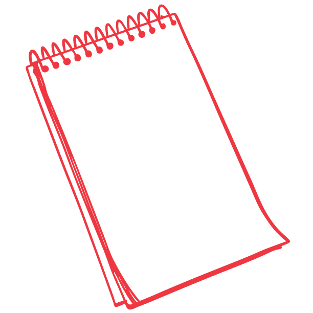 Notepad Icon Drawing Red