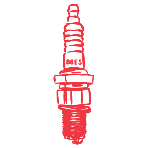 Spark Plug Icon Drawing Red