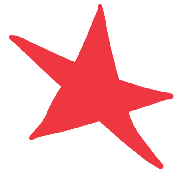 Star Icon drawing Red