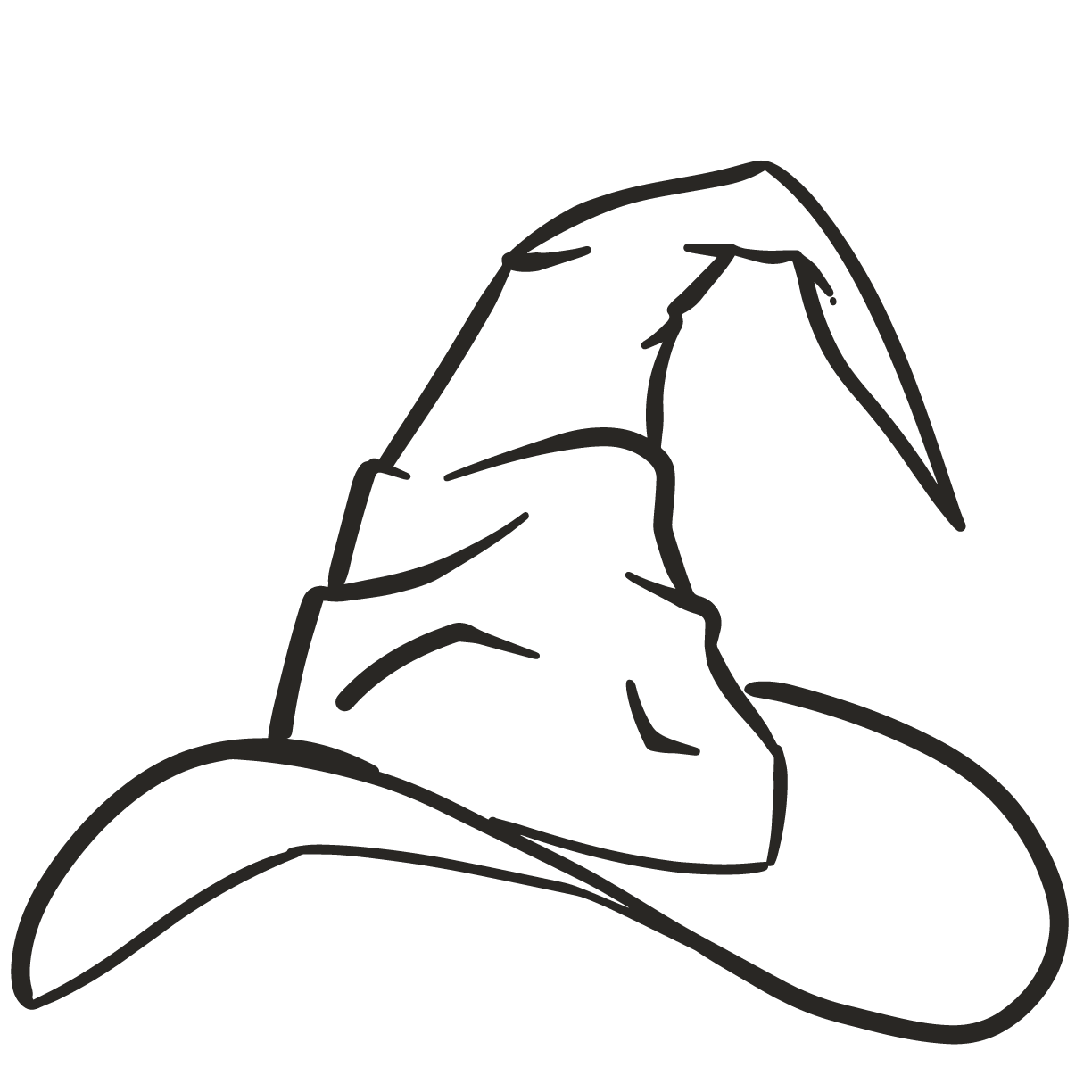 Witch Hat C4AA Icon Drawing Black