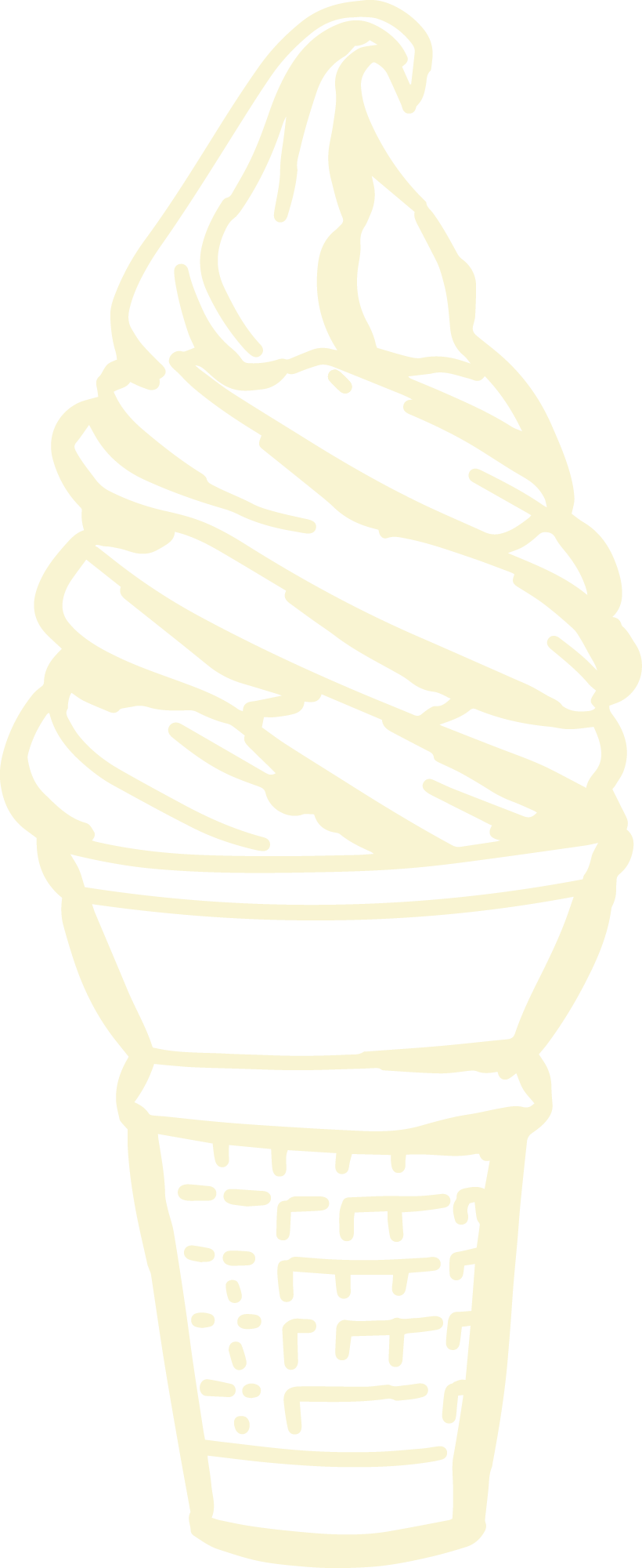 cream colored ice cream cone 