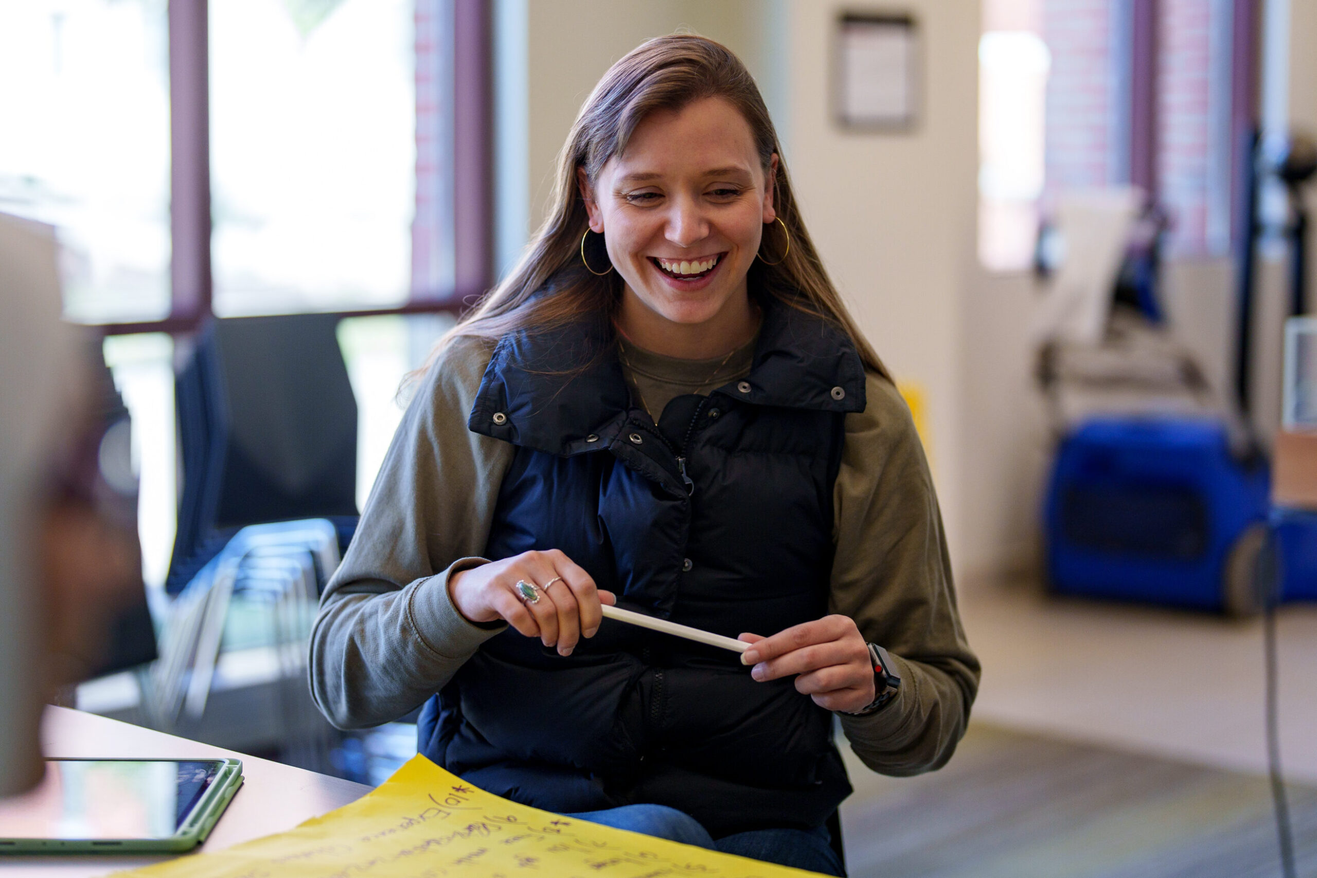 smiling workshop participant 
