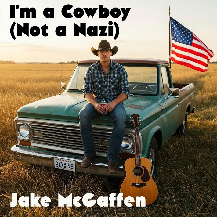 I'm a cowboy, not a Nazi album cover from Jake McGaffen. 